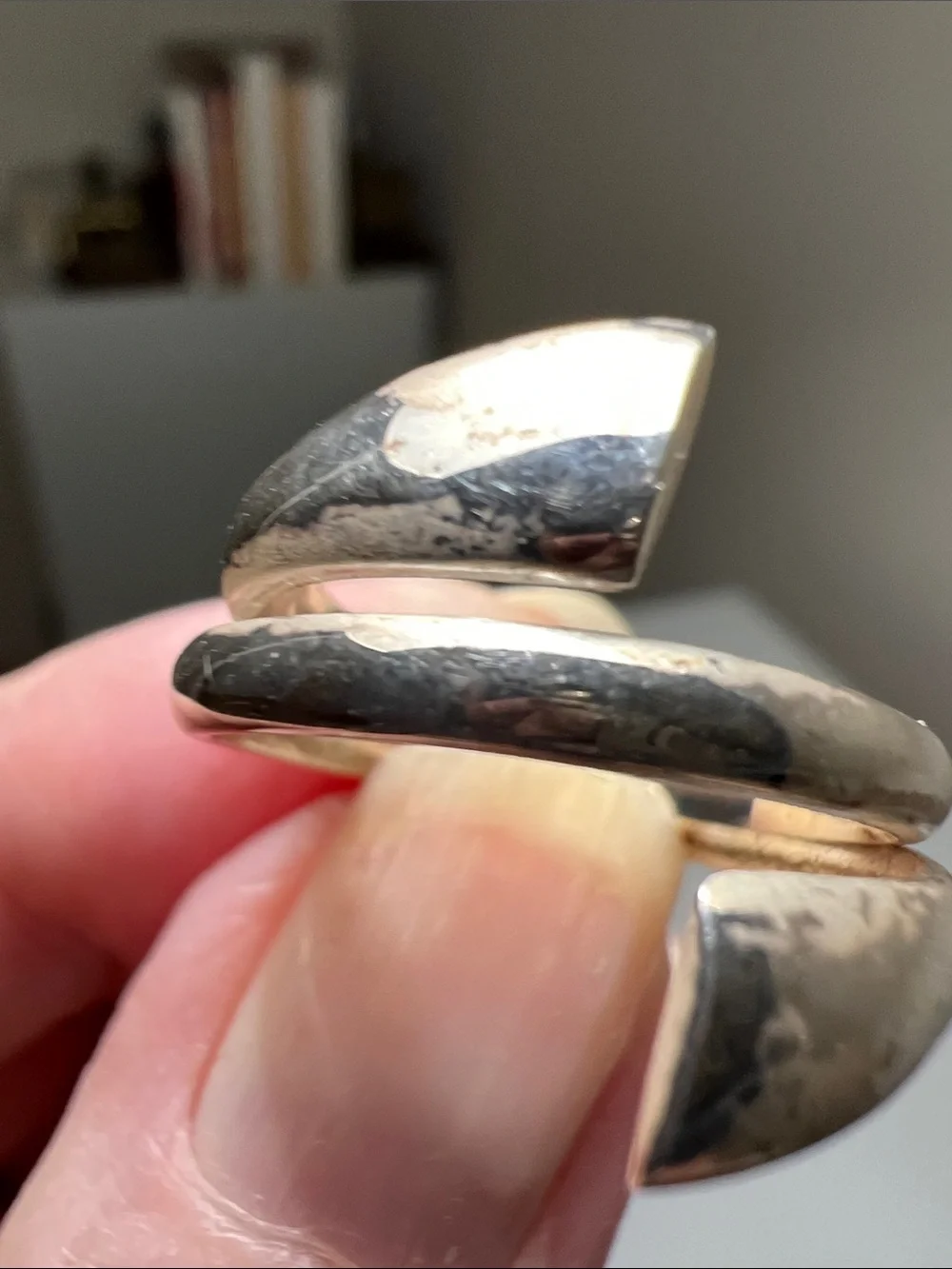 Modern Open-Ended Silver Wrap Ring - Polished 925 Sterling Silver- Heirloom